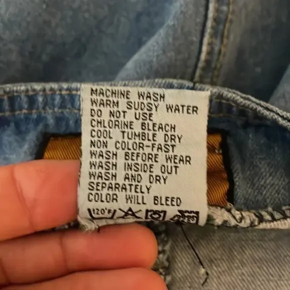 Vintage Baccini denim blanket stitch wrap skirt - Picture 6 of 8